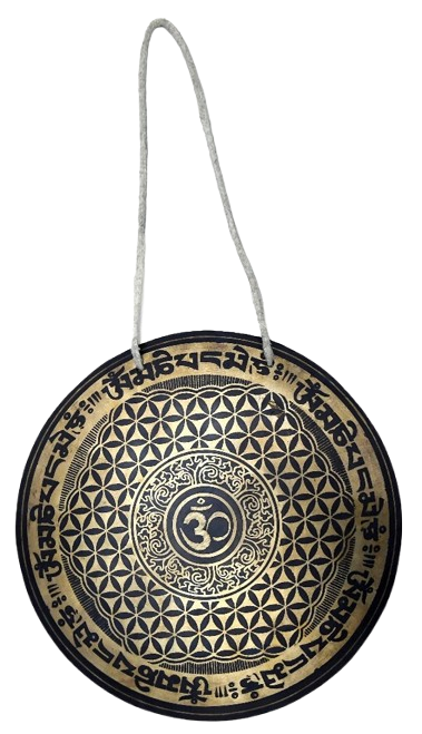 Home handcrafted wind gong om and avalokitesvara mantra for compassion 1