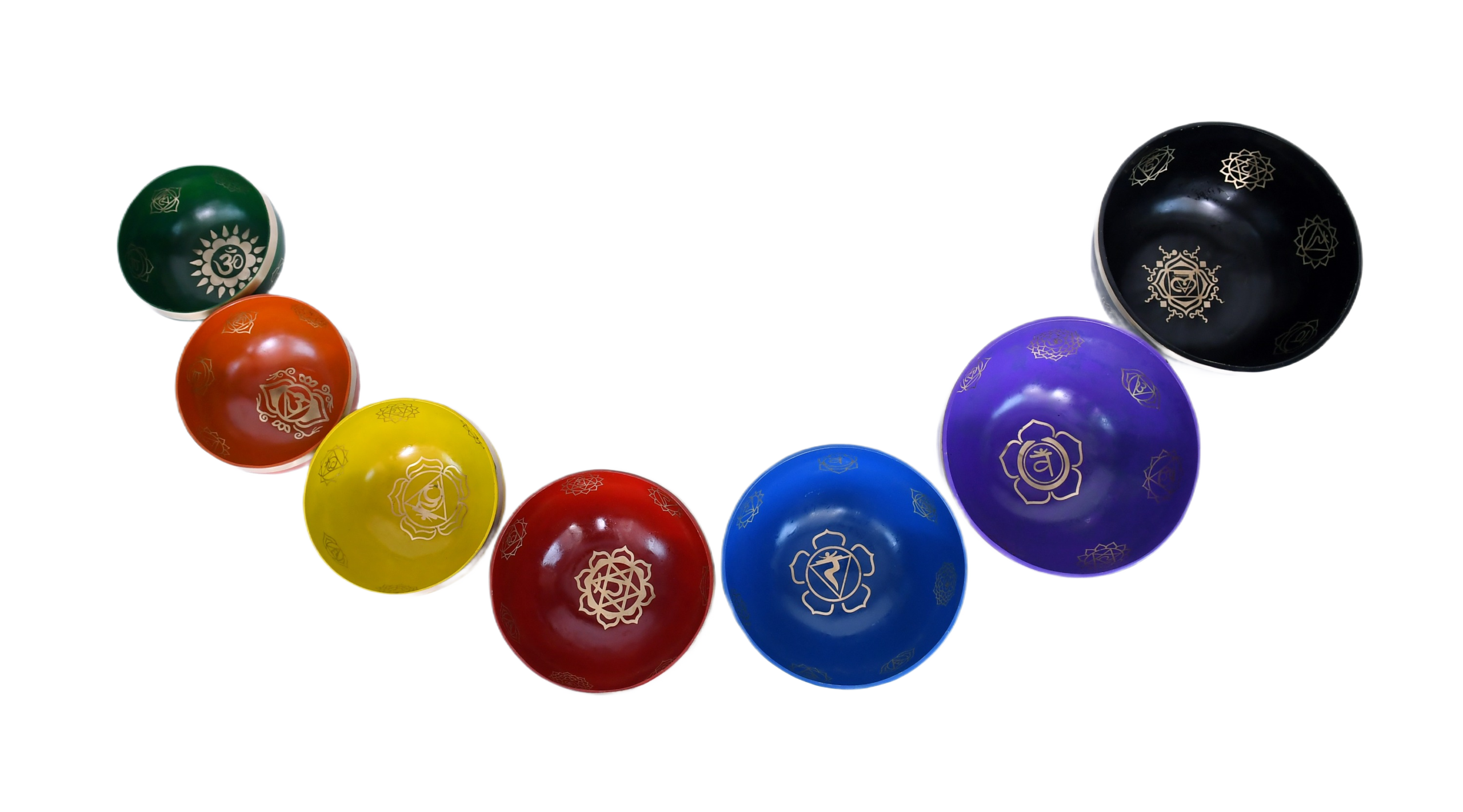 colour coated vedic/himalayan handmade brass 7 chakra singing colour coated vedic/himalayan handmade brass 7 chakra singing