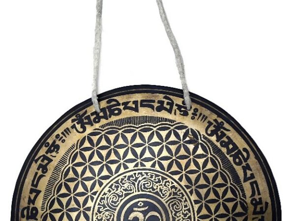 handcrafted wind gong om and avalokiteśvara mantra for compassion