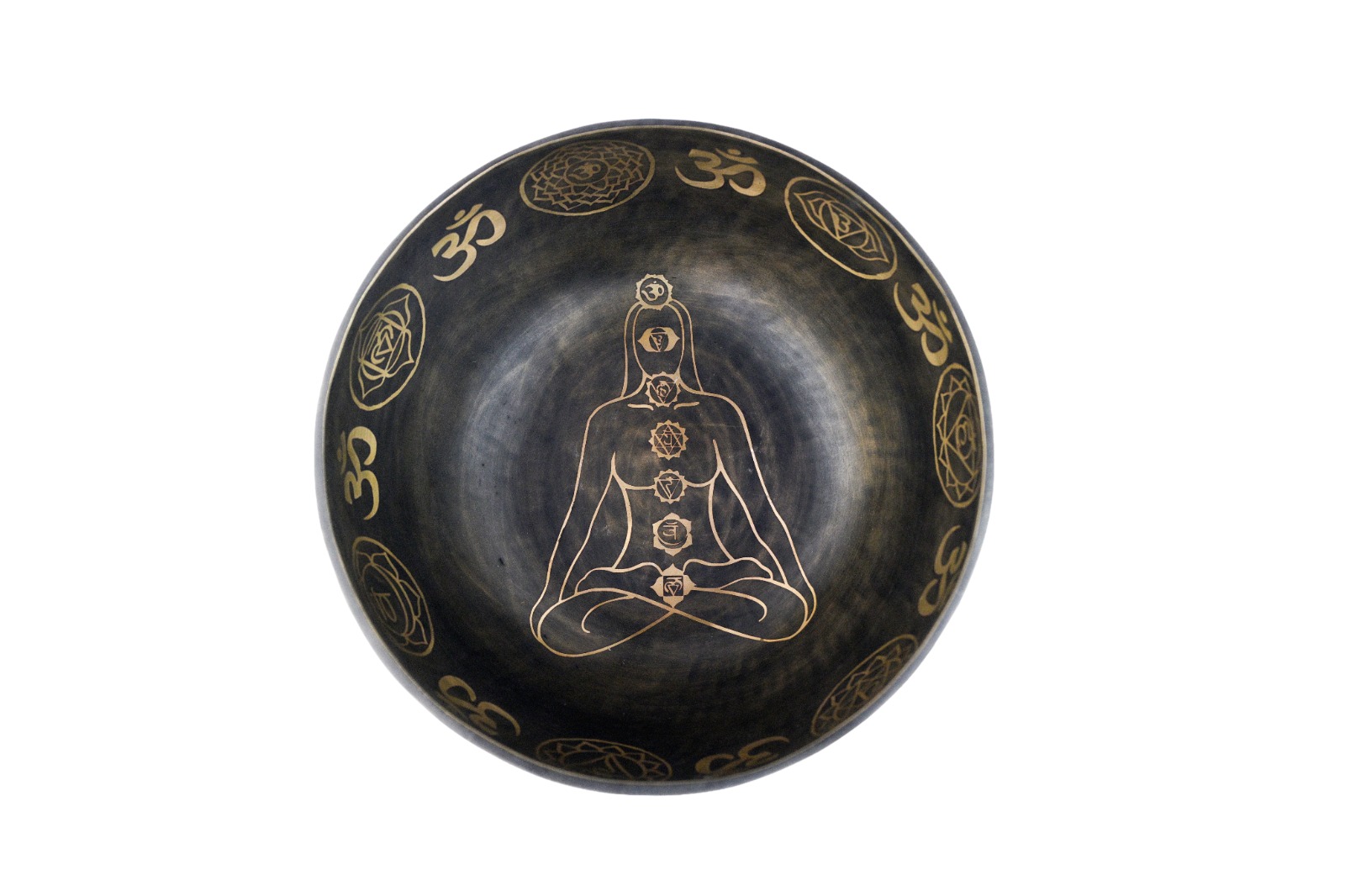 meditating buddha with sacred om, chakra, and mandala symbols 7 chakra singing bowls set meditating buddha with sacred om, chakra, and mandala symbols 7 chakra singing bowls set